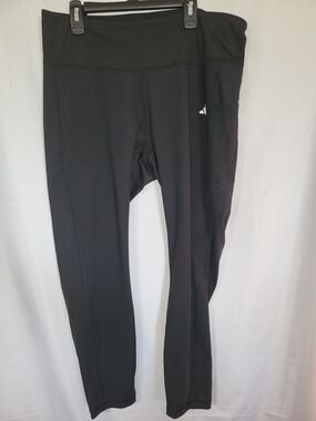 adidas Black Tight Fit Cropped Leggings Womens Size 2X